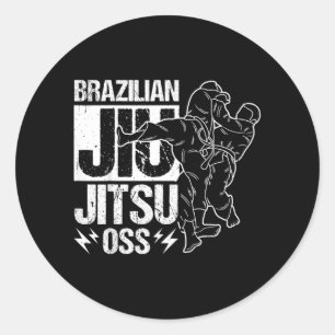 Brazilian Jiu-Jitsu OSS Brazilian Jiu-Jitsu BJJ Classic Round Sticker