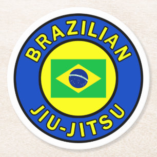 Brazilian Jiu Jitsu Round Paper Coaster