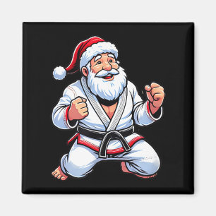 Brazilian Jiu Jitsu Santa Claus Christmas Magnet