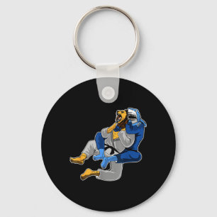 Brazilian Jiu Jitsu Shark Lion Key Ring