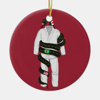 Brazilian Jiu Jitsu Snake Ceramic Tree Decoration