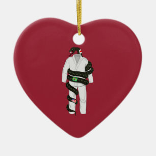 Brazilian Jiu Jitsu Snake Ceramic Tree Decoration