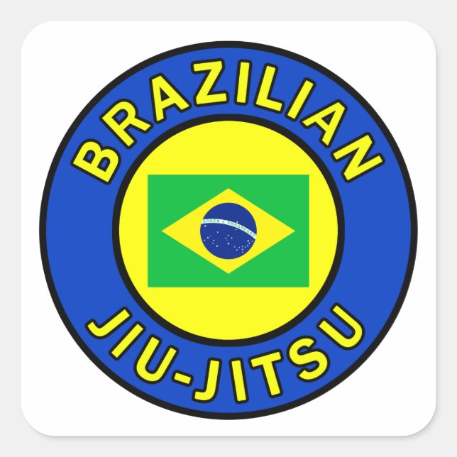 Brazilian Jiu Jitsu Square Sticker (Front)