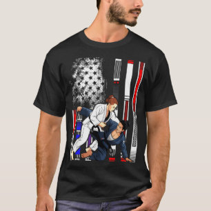 Brazilian Jiu Jitsu Stars es Rank BJJ Flag T-Shirt