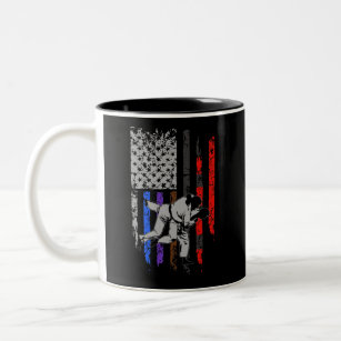 Brazilian Jiu Jitsu Stars & Stripes Rank BJJ Flag Two-Tone Coffee Mug