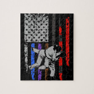 Brazilian Jiu Jitsu Stars & Stripes Rank BJJ Flag Jigsaw Puzzle