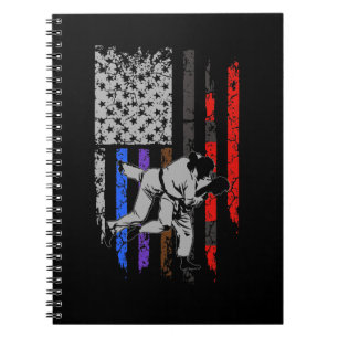 Brazilian Jiu Jitsu Stars & Stripes Rank BJJ Flag Notebook