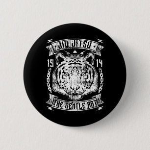 Brazilian Jiu Jitsu Tiger 6 Cm Round Badge