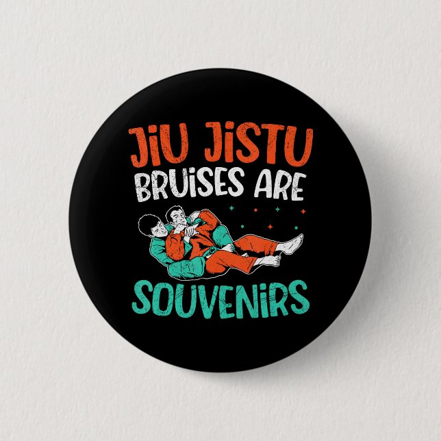 Brazilian Jiu Jitsu Trainer Martial Arts BJJ MMA 6 Cm Round Badge (Front)