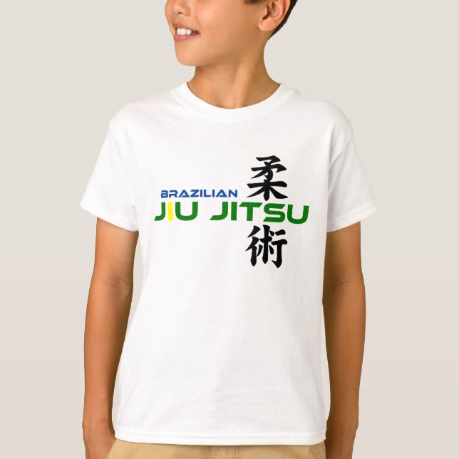 Brazilian Jiu Jitsu with Japanese Characters T-Shirt (Front)