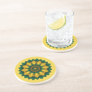 Brazilian Leaf Mandala - Drink Coaster