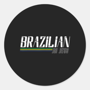 Brazilian Martial Arts JIU JITSU MMA BJJ Novelty Classic Round Sticker