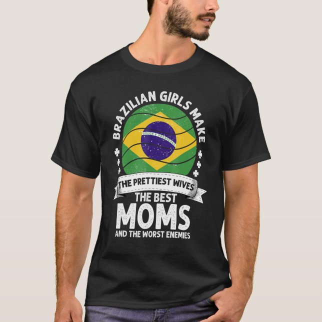 Brazilian Mum Brazil Mothers Day Mama Brazilian Am T-Shirt (Front)
