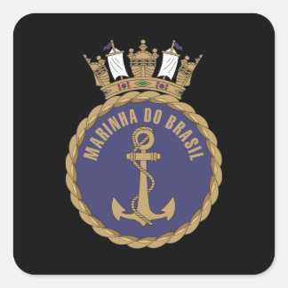 "Brazilian Navy" Square Sticker