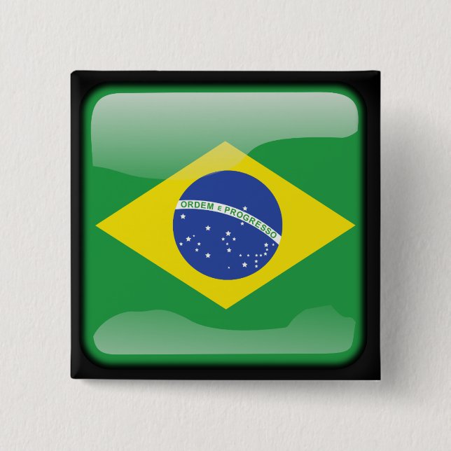 Brazilian polished 15 cm square badge (Front)