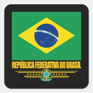 Brazilian Pride Square Sticker