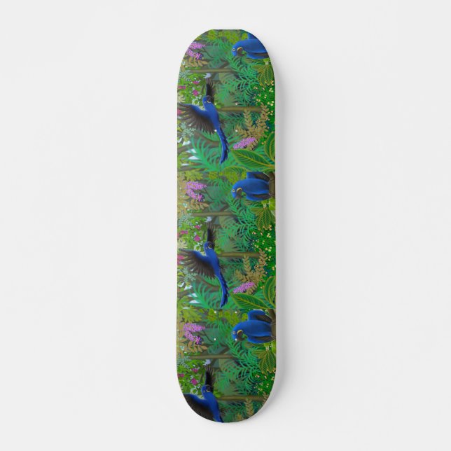 Brazilian Rainforest Parrots Skateboard (Front)