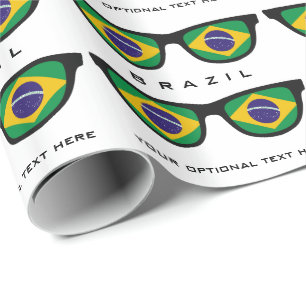 Brazilian Shades custom text & colour gift wrap