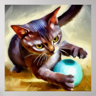 Brazilian Shorthair Cat Poster