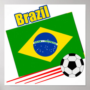 Brazilian Soccer Team Poster