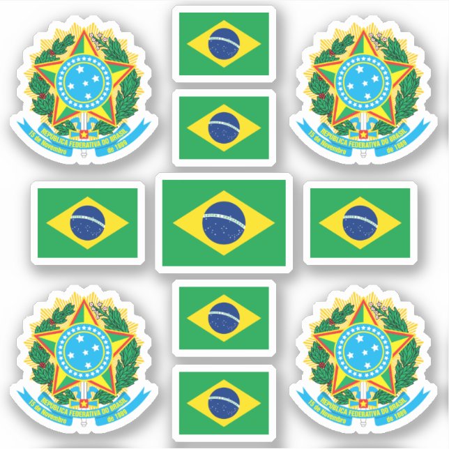 Brazilian state symbols / coat of arms and flag (Front)