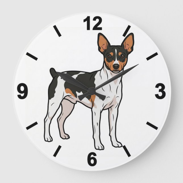 Brazilian Terrier Dog Wall Clock Home Decor (Front)