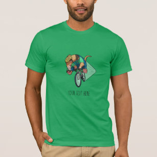 Brazilian Tree Anteater Riding A Bicycle Cartoon T-Shirt