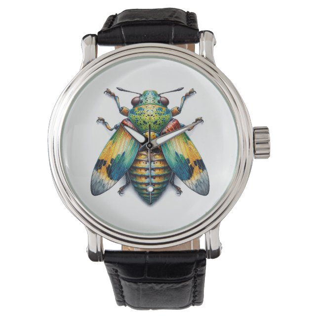 Brazilian Treehopper IREF1102 - Watercolor Watch (Front)
