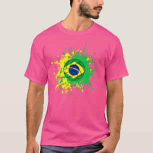 Brazilian Volleyball With The Flag Of Brazil T-Shirt