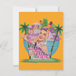 Brazillian bombshell postcard