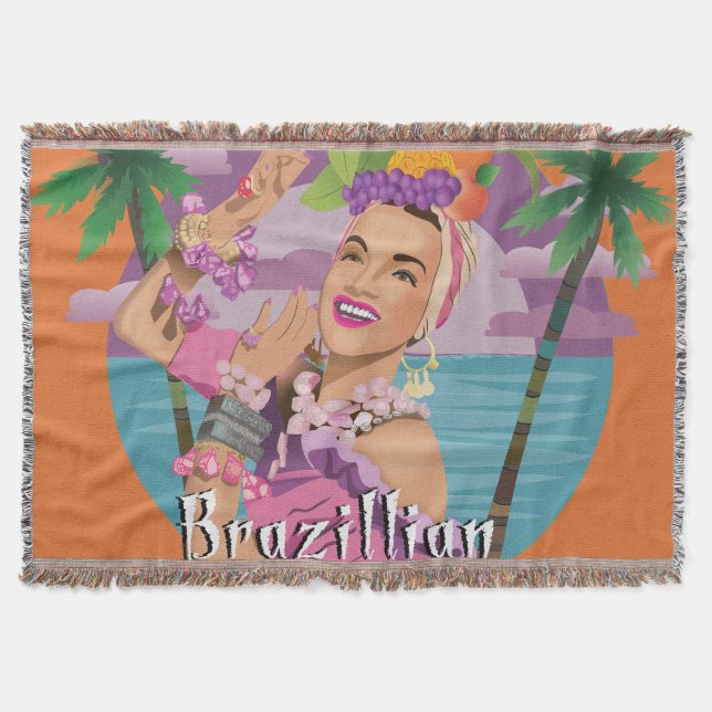 Brazillian bombshell throw blanket (Front)