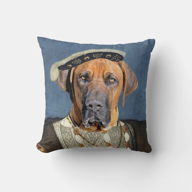 Brazillian Mastiff Costume Throw Pillow (Front)