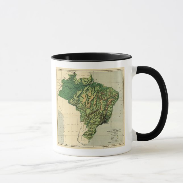 BrazilPhysical Panoramic MapBrazil Mug (Right)