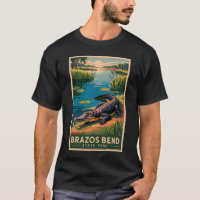 Brazos Bend State Park Texas Travel Art Vintage