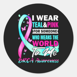 Brca Awareness Breast And Ovarian Cancer Support Classic Round Sticker