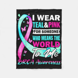Brca Awareness Breast And Ovarian Cancer Support Fleece Blanket