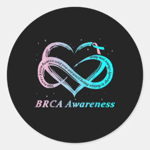 Brca Warrior Im Fine Breast Cancer Awareness  Classic Round Sticker