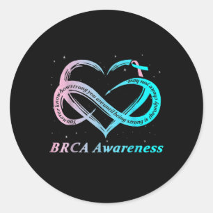 Brca Warrior Im Fine Breast Cancer Awareness  Classic Round Sticker