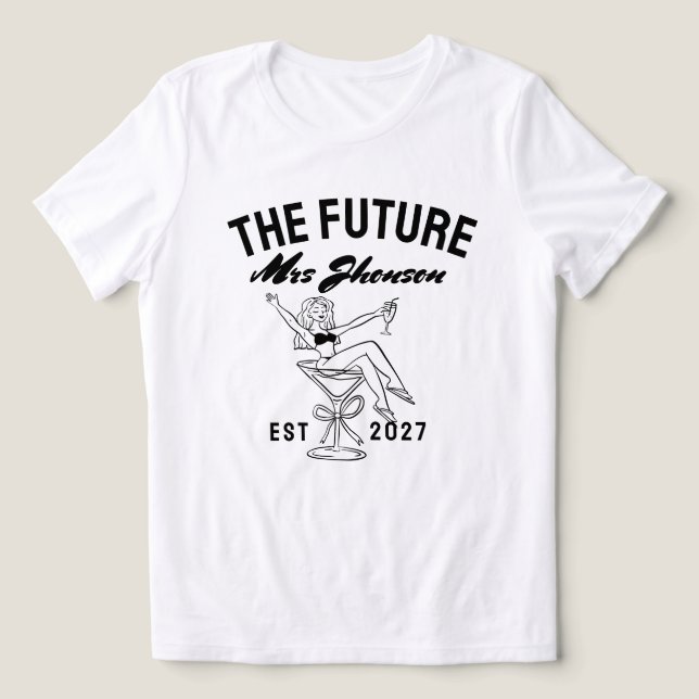 Brde future mrs personalized name Future  Tri-Blend Shirt (Design Front)