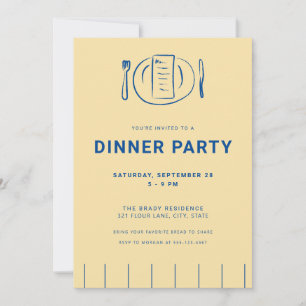 Bread and Butter Dinner Party Invitation