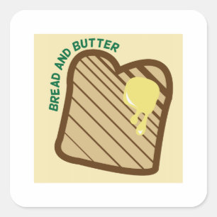 Bread And Butter Square Sticker