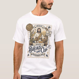 Bread And Cup Jesus Communion Christian Faith Vint T-Shirt