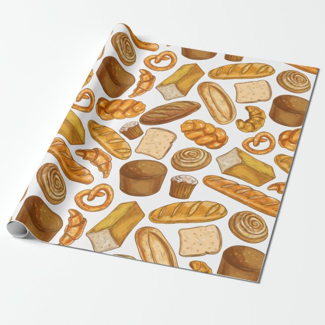 Bread and Pastry Baker, Bakery Wrapping Paper (Unrolled)