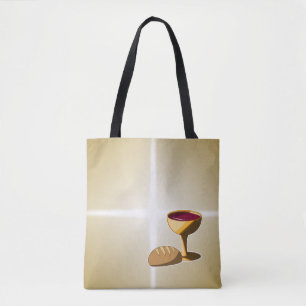 Bread and Wine Easter Passover Holy Communion Tote Bag