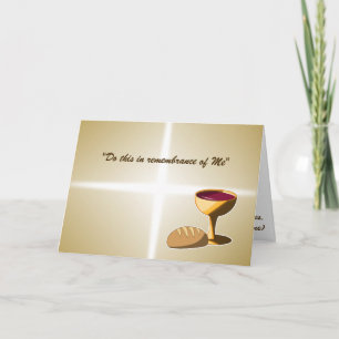 Bread and Wine The Last Supper Easter Communion Card