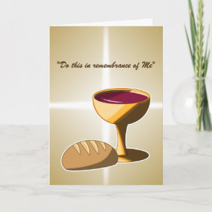 Bread and Wine The Last Supper Easter Communion Card