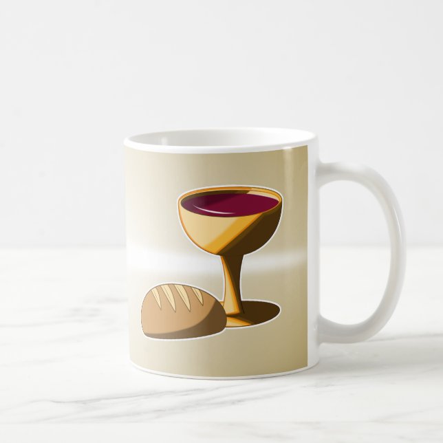 Bread and Wine The Last Supper Easter Communion Coffee Mug (Right)