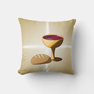 Bread and Wine The Last Supper Easter Communion Cushion