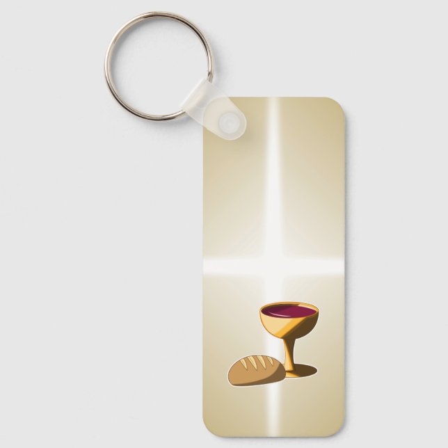 Bread and Wine The Last Supper Easter Communion Key Ring (Front)