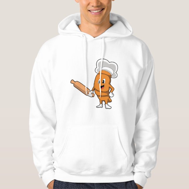 Bread as Cook with Rolling pin Hoodie (Front)